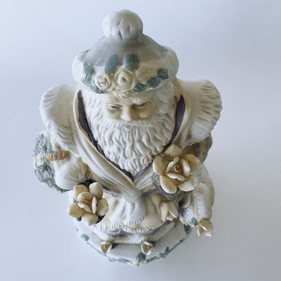 ABC Dist. Victorian Santa #16092 Christmas Swan Roses Music Box Figurine - Picture 8 of 12